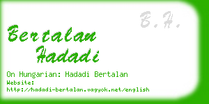 bertalan hadadi business card